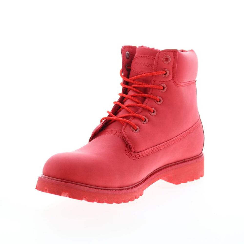Lugz Mens Convoy Fleece Red Boots (NWT) - Picture 4 of 7